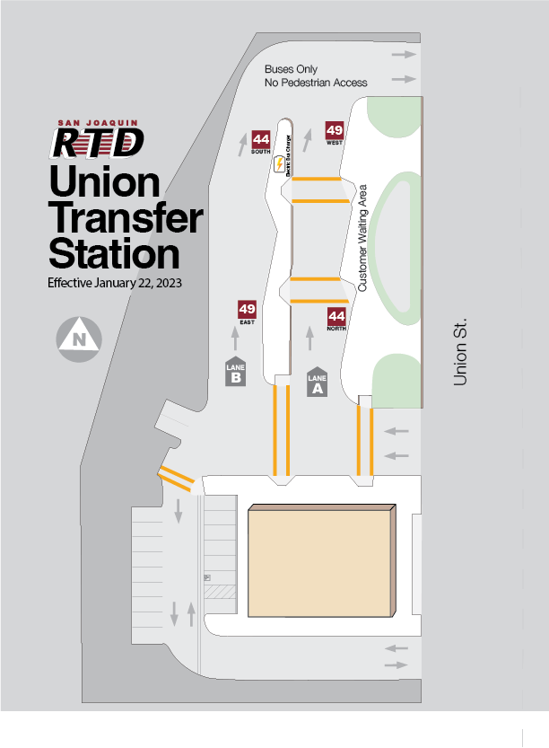 Union Transfer Station Platform Map