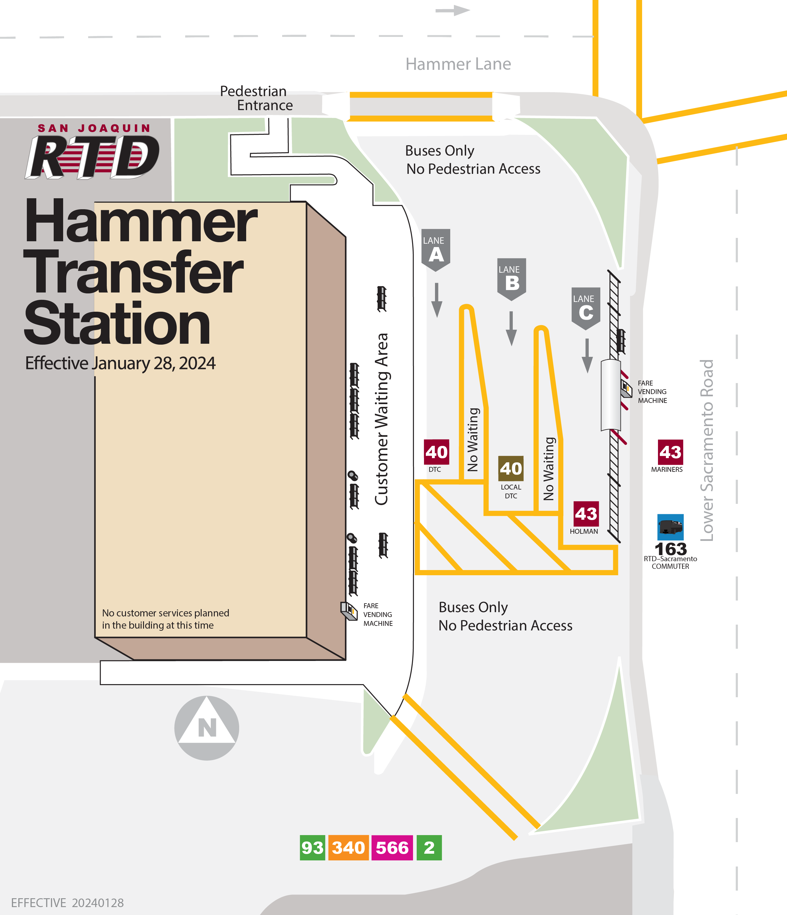 Hammer Transfer Station Platform Map