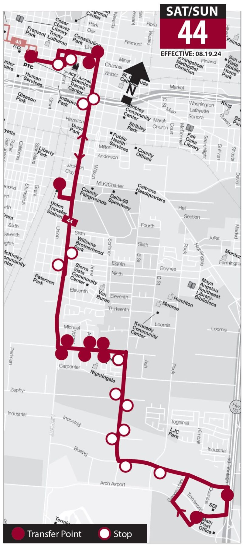 Octa Rt. 47 Route Map Route Maps - San Joaquin Regional Transit District