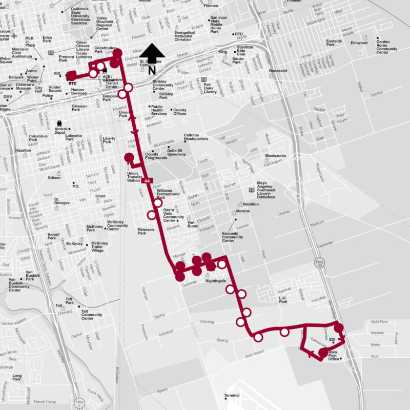 Express Route 44 - San Joaquin Regional Transit District