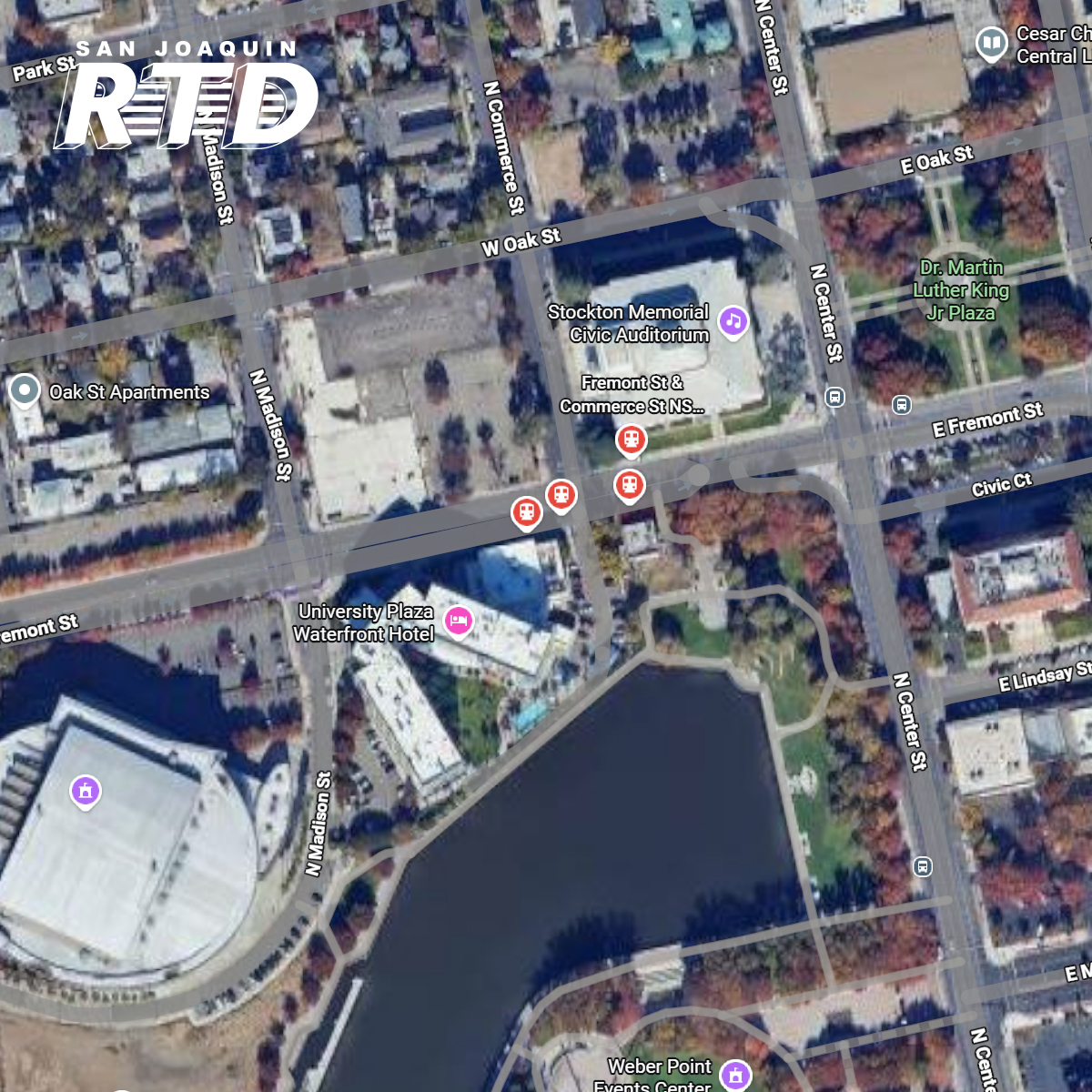 rider alert image of fremont street in stockton ca